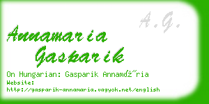 annamaria gasparik business card